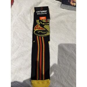 Cobra Kai Crew Socks Karate Kid Loot Crate Lootwear Netflix Ralph Macchio